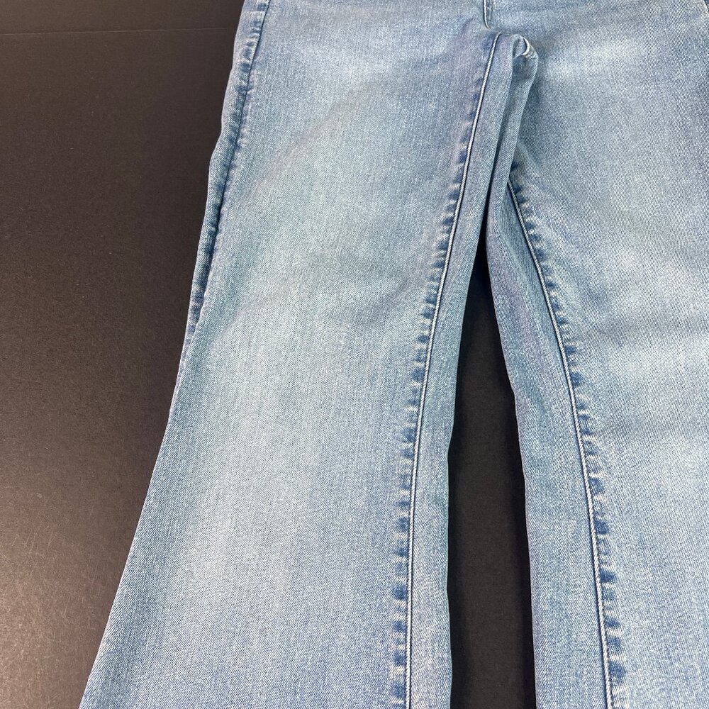 American Eagle Jean Women 26x30* Super High Rise Flare Blue Stretch Denim Tag 2R - Picture 4 of 16